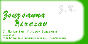 zsuzsanna mircsov business card